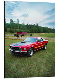 Tableau en aluminium 1969 Ford Mustang Mach1 Coupé I - American Cars 1920 - 2020