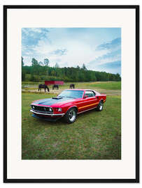 Gerahmter Kunstdruck 1969 Ford Mustang Mach1 Coupé I