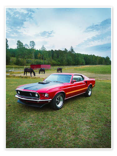 Poster 1969 Ford Mustang Mach1 Coupé I