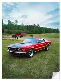 Wandsticker 1969 Ford Mustang Mach1 Coupé I