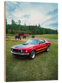 Holzbild 1969 Ford Mustang Mach1 Coupé I