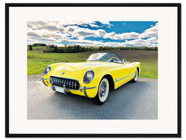Gerahmter Kunstdruck 1955 Chevrolet Corvette Convertible I