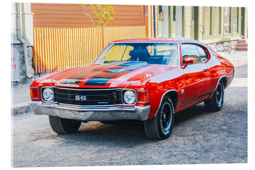 Quadro em acrílico 1972 Chevrolet Chevelle 454 SS Hardtop Coupé I