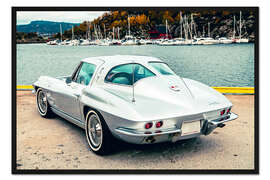 Gerahmter Kunstdruck 1963 Chevrolet Corvette Stingray Sport Coupé, Split Window II