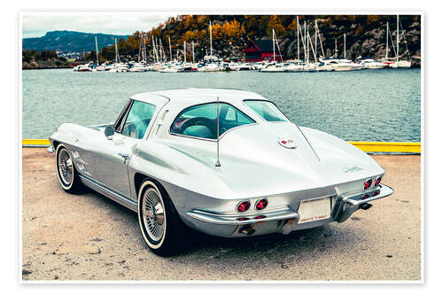 Póster 1963 Chevrolet Corvette Stingray Sport Coupé, Split Window II