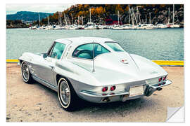 Wandsticker 1963 Chevrolet Corvette Stingray Sport Coupé, Split Window II