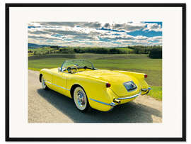 Gerahmter Kunstdruck 1955 Chevrolet Corvette Convertible II