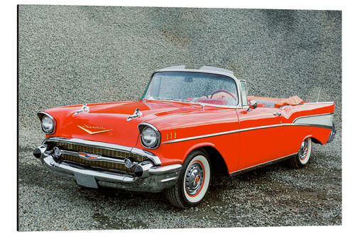 Tableau en aluminium 1957 Chevrolet Bel Air Convertible I