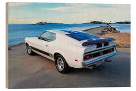 Cuadro de madera 1973 Ford Mustang Mach1 Fastback Coupé II - American Cars 1920 - 2020