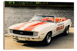 Cuadro de madera 1969 Chevrolet Camaro Z11 Pace Car convertible I - American Cars 1920 - 2020