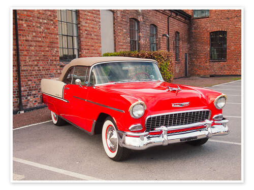 Poster 1955 Chevrolet Bel Air Convertible I