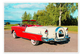 Wall print 1955 Chevrolet Bel Air Convertible IV - American Cars 1920 - 2020