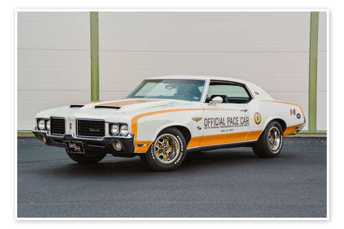 Poster 1972 Oldsmobile Cutlass Hurst Pace Car Hardtop Coupé I