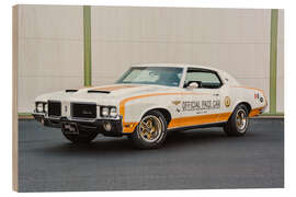 Obraz na drewnie 1972 Oldsmobile Cutlass Hurst Pace Car Hardtop Coupé I - American Cars 1920 - 2020