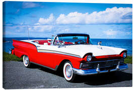 Obraz na płótnie 1957 Ford Fairline 500 Skyliner convertible I - American Cars 1920 - 2020