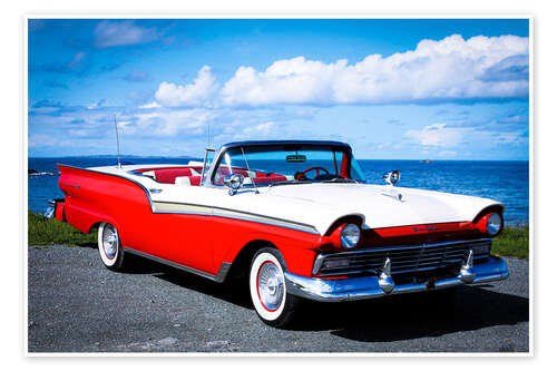 Poster 1957 Ford Fairline 500 Skyliner convertible I