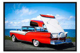 Gerahmter Kunstdruck 1957 Ford Fairline 500 Skyliner Convertible II