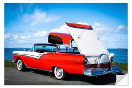 Wandsticker 1957 Ford Fairline 500 Skyliner Convertible II