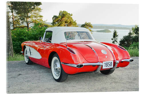 Akrylglastavla 1958 Chevrolet Corvette Convertible II