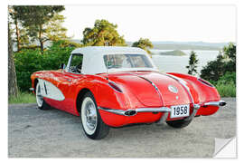 Sticker mural 1958 Chevrolet Corvette Convertible II