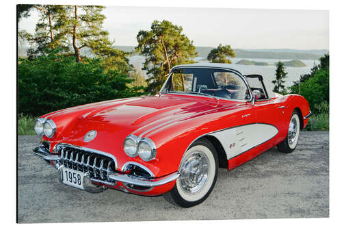 Tableau en aluminium 1958 Chevrolet Corvette Convertible I