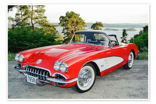 Poster 1958 Chevrolet Corvette Convertible I