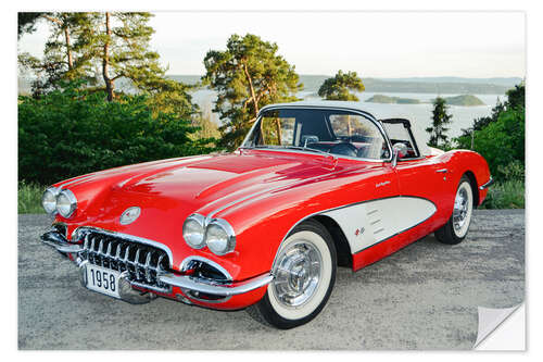 Sticker mural 1958 Chevrolet Corvette Convertible I