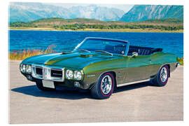 Stampa su vetro acrilico 1969 Pontiac Firebird Convertible I - American Cars 1920 - 2020
