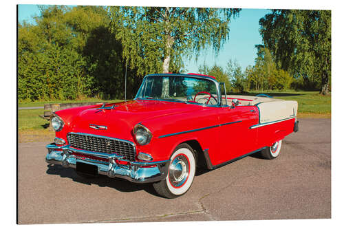 Tableau en aluminium 1955 Chevrolet Bel Air Convertible III