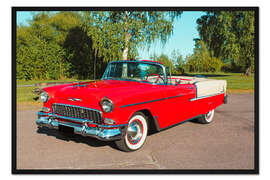 Gerahmter Kunstdruck 1955 Chevrolet Bel Air Convertible III
