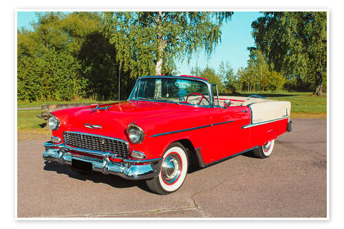 Poster 1955 Chevrolet Bel Air Convertible III