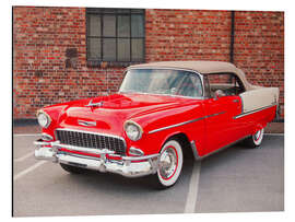 Tableau en aluminium 1955 Chevrolet Bel Air Convertible II