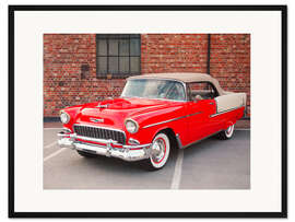 Gerahmter Kunstdruck 1955 Chevrolet Bel Air Convertible II