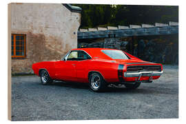 Wood print 1969 Dodger Charger RT Hardtop Coupé II - American Cars 1920 - 2020