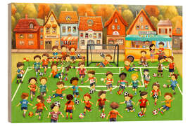 Holzbild Wir lieben Fußball - Marion Krätschmer