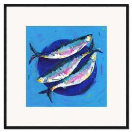 Stampa artistica con cornice Sardines