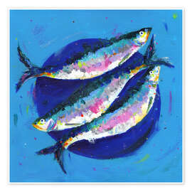 Wall print Sardines - Dawn Underwood