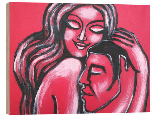 Cuadro de madera Happy Lovers