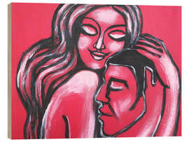 Cuadro de madera Happy Lovers - Carmen Tyrrell
