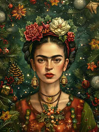 Magnettafel Christmas Frida Kahlo