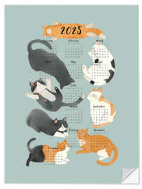 Självhäftande poster Cat Calendar 2025 - Emanuela Carratoni