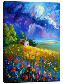 Leinwandbild Zwischen Blumen und Wolken - Olha Darchuk
