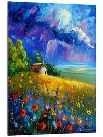 Magnettafel Zwischen Blumen und Wolken