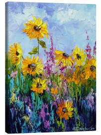 Leinwandbild Dekorative Sonnenblumen - Olha Darchuk