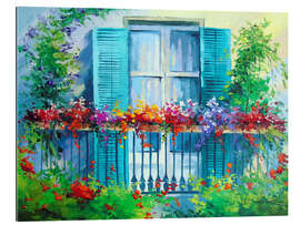Cuadro de plexi-alu Blooming balcony