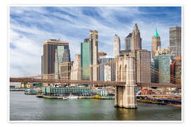 Stampa Brooklyn Bridge and Pier 17, New York City - Melanie Viola