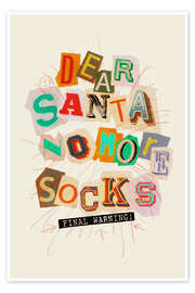Wall print No More Socks! - Jonas Loose