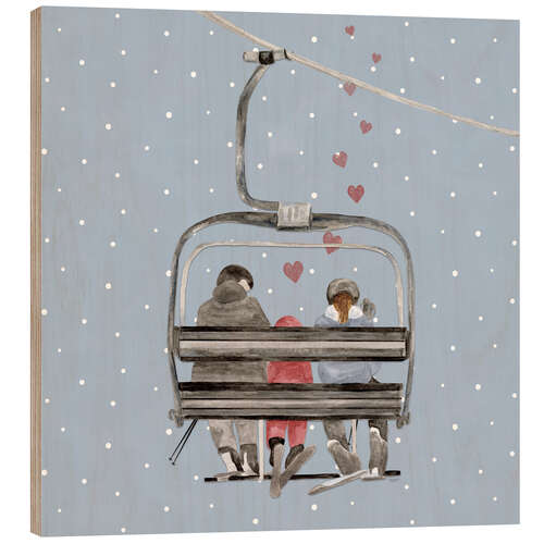 Wood print Winter Mountain Getaway III