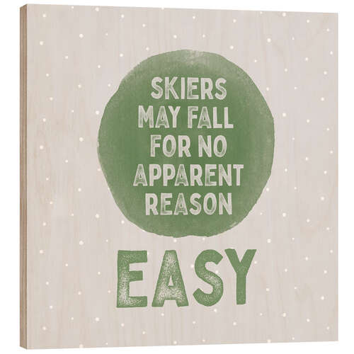 Wood print Easy Skiers