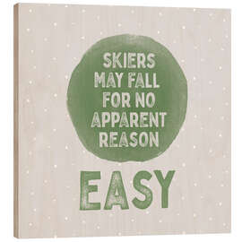 Wood print Easy Skiers - Lisa Audit